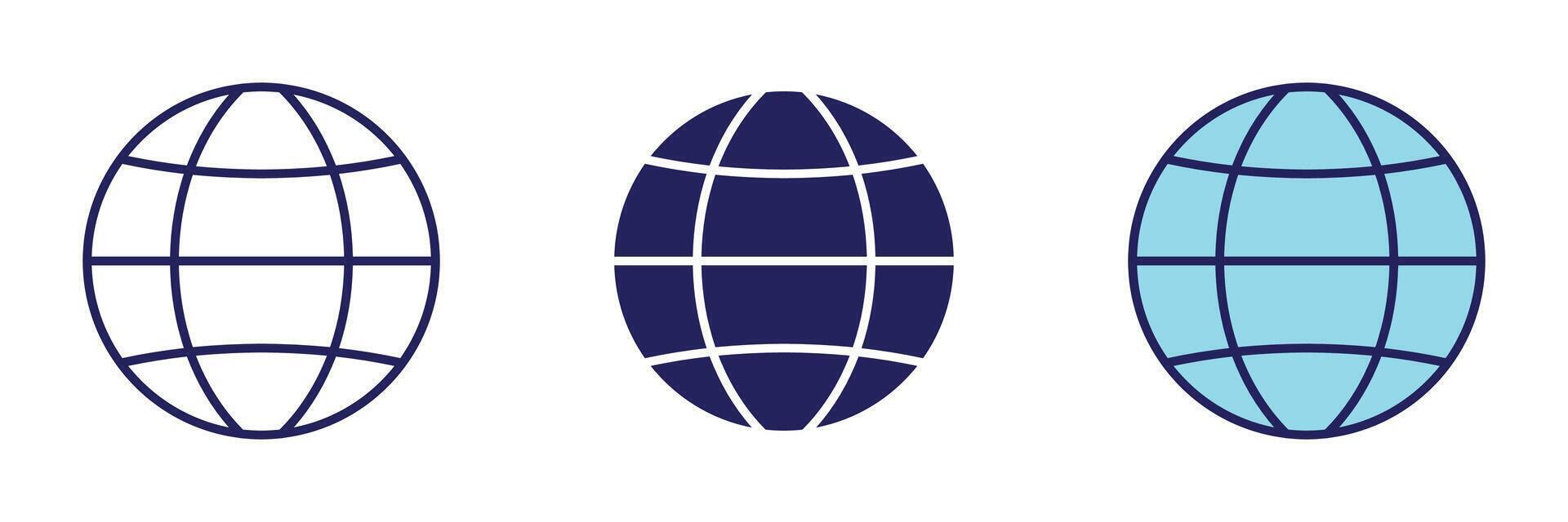 Globe Earth Icon - Navigation Set vector