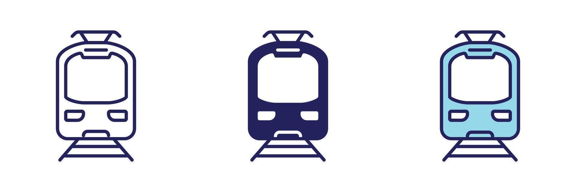 Train Transportation Icon - Navigation Set vector