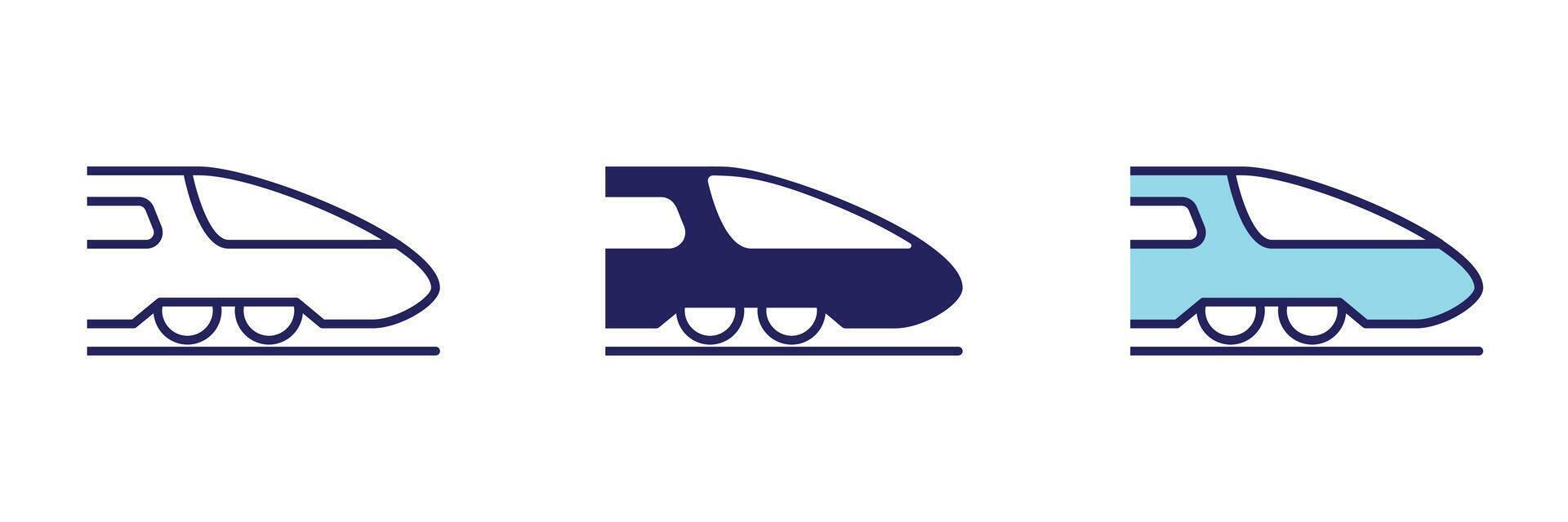 tren transporte icono - navegación conjunto vector