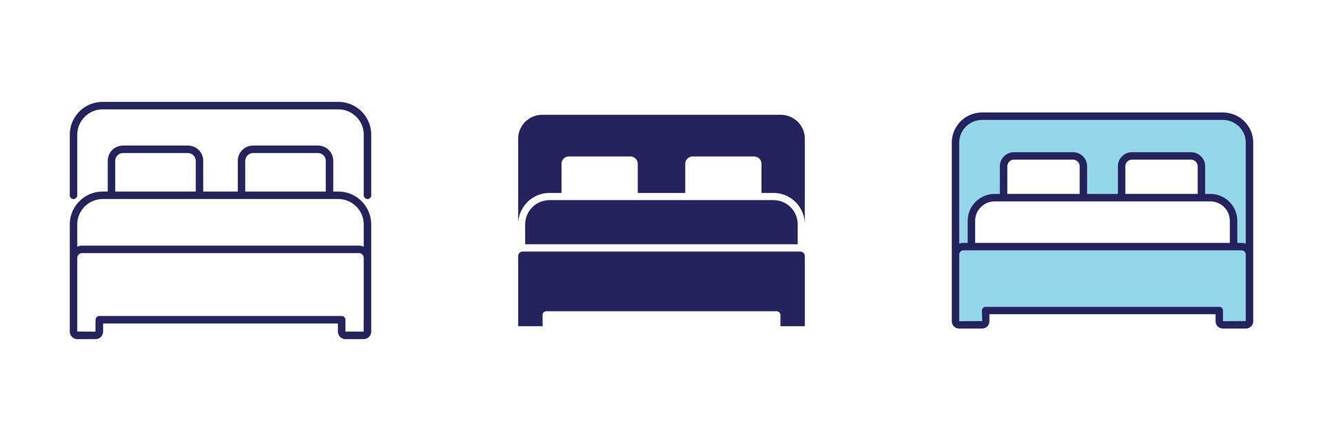 Bedroom Icon - Navigation Set vector