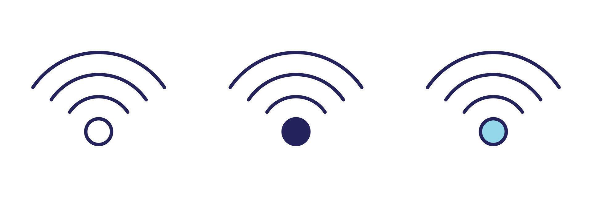 Wifi icono - navegación conjunto vector