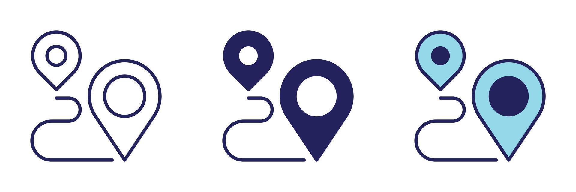 Travel Guide Map Icon - Navigation Set vector