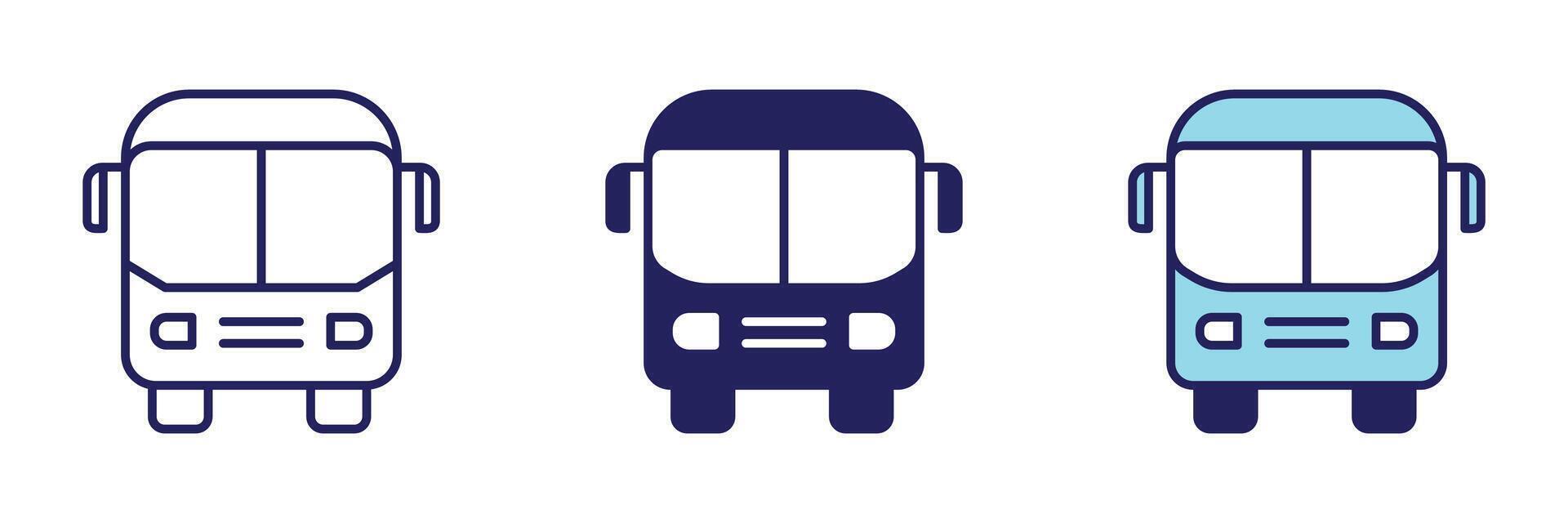 autobús transporte icono - navegación conjunto vector