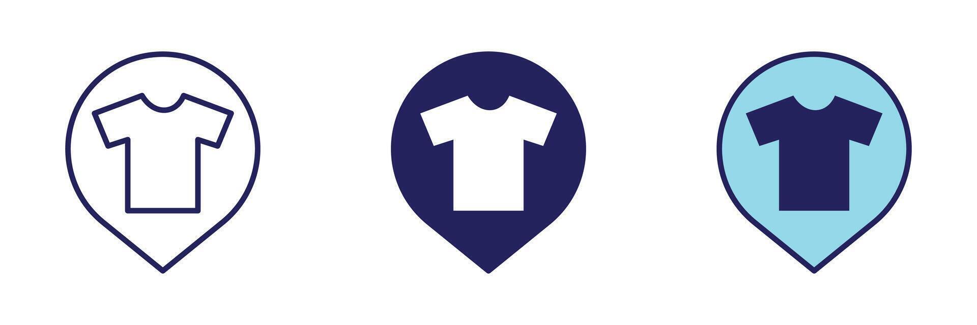 Fashion Clothing Pin Store Icon - Navigation Set vector