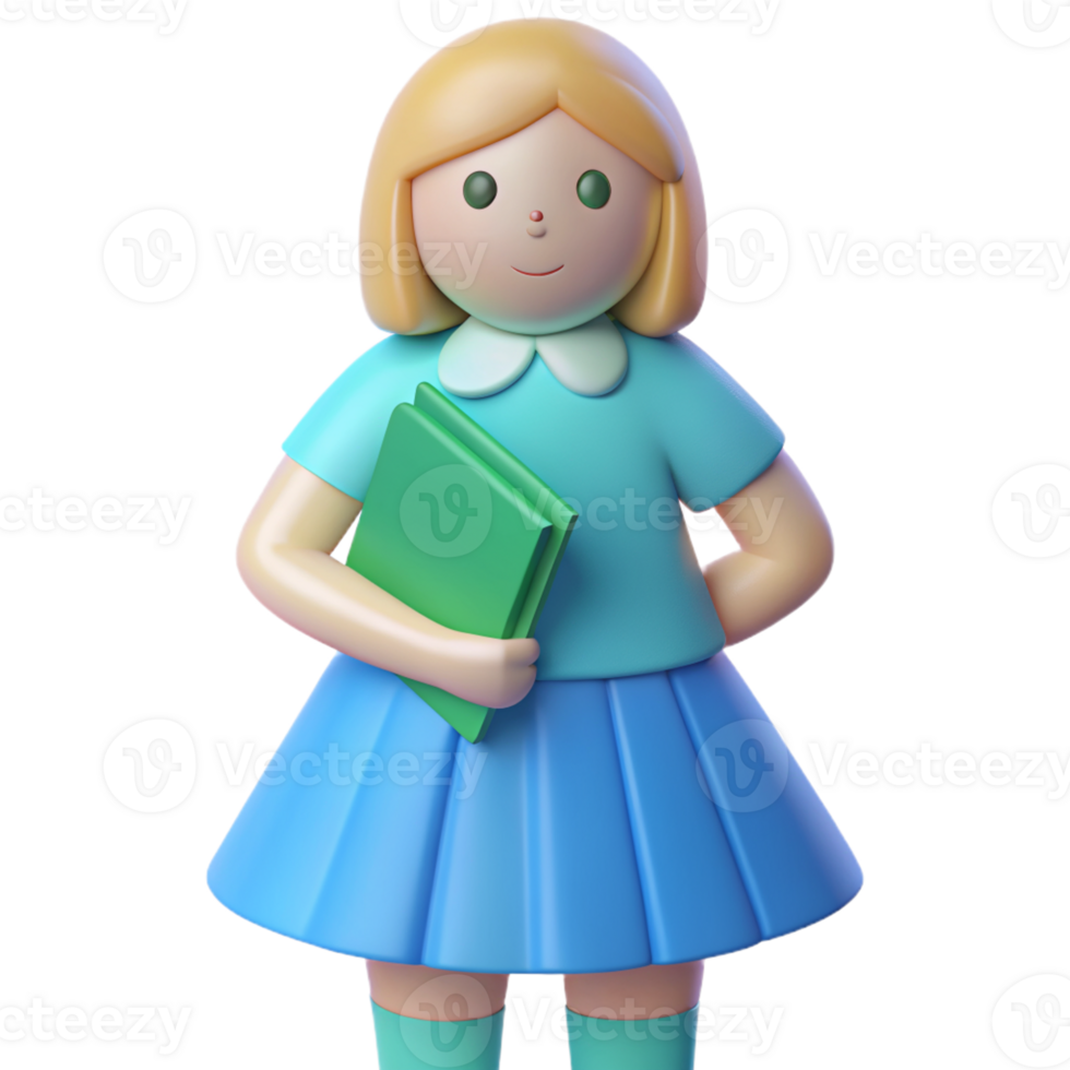 school- kind 3d beeld png