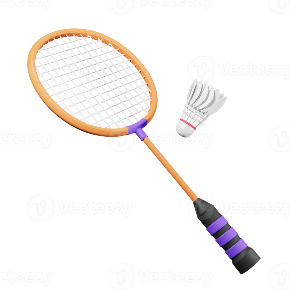 3D illustration sport icon badminton png