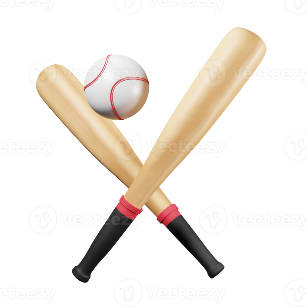 3D illustration sport icon baseball png