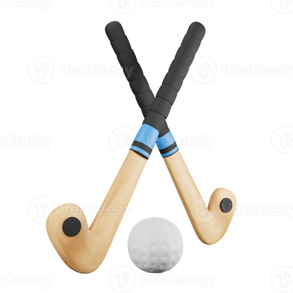 3D illustration sport icon hockey png