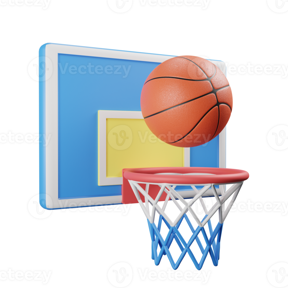 3D illustration sport icon basketball png