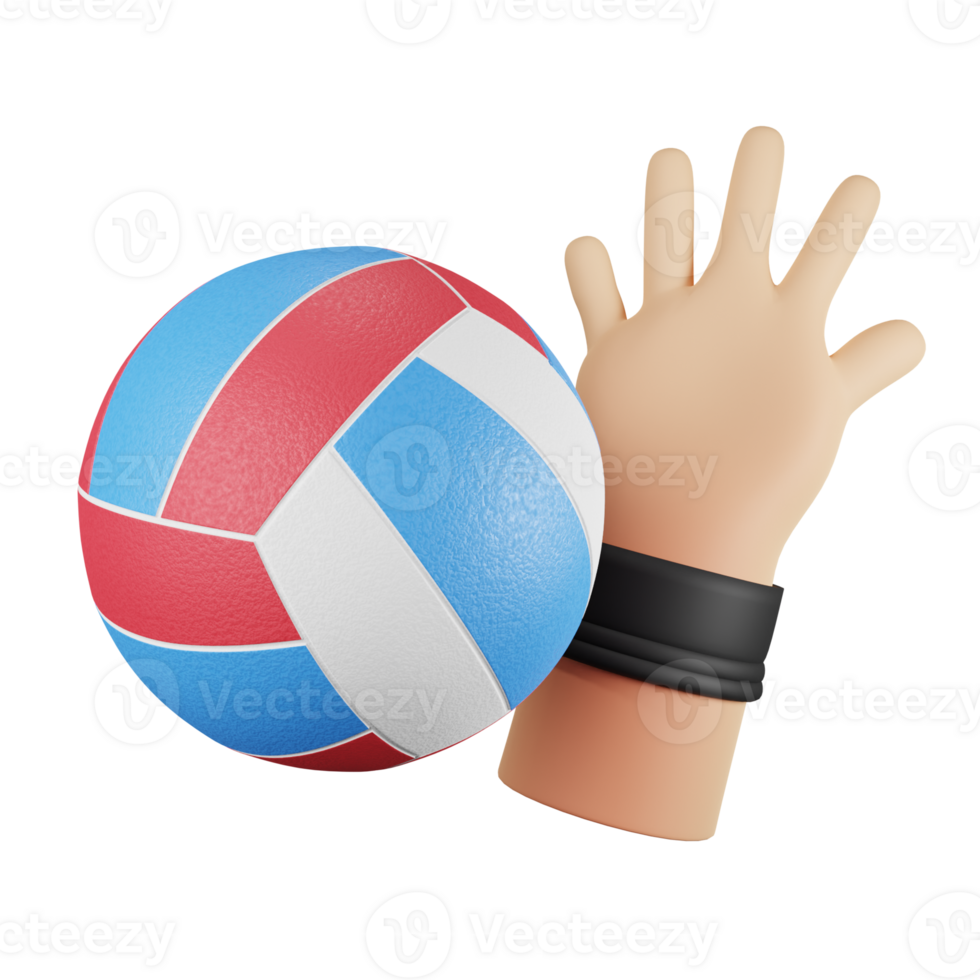 3d Illustration Sport Symbol Volleyball png