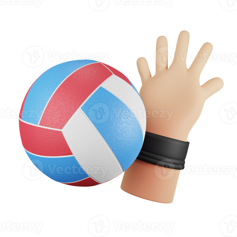 3D illustration sport icon volleyball png