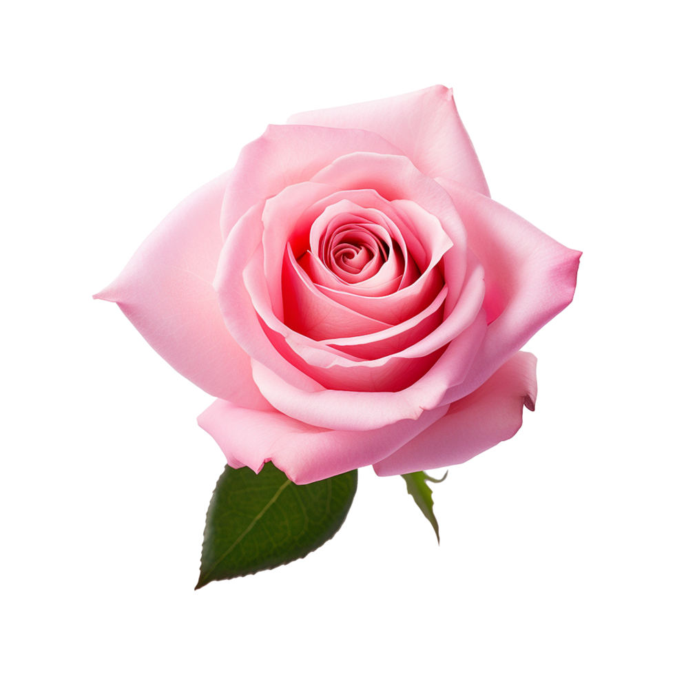Fresh pink rose isolated on transparent background png