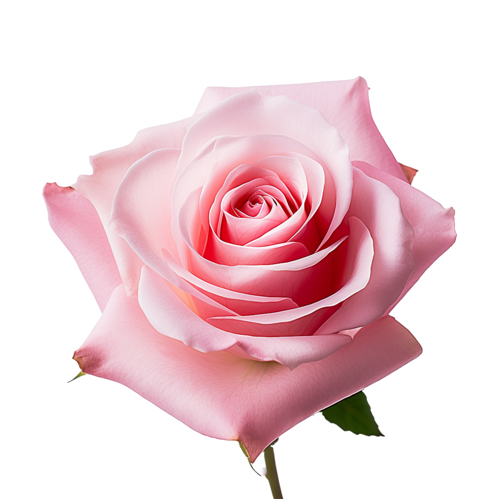 Fresh pink rose isolated on transparent background png