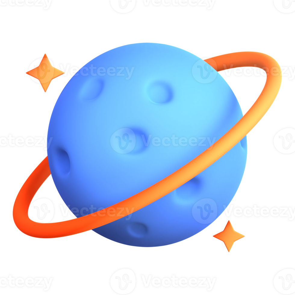 3D illustration education icon space science astronomy png