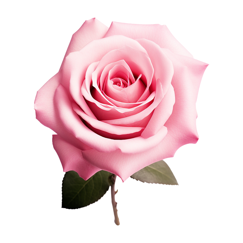 Fresh pink rose isolated on transparent background png