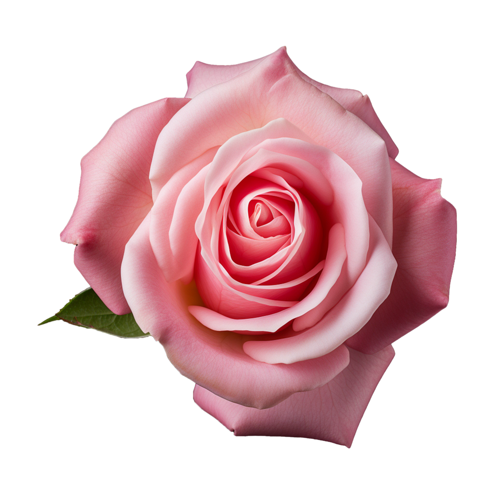 Fresh pink rose isolated on transparent background png
