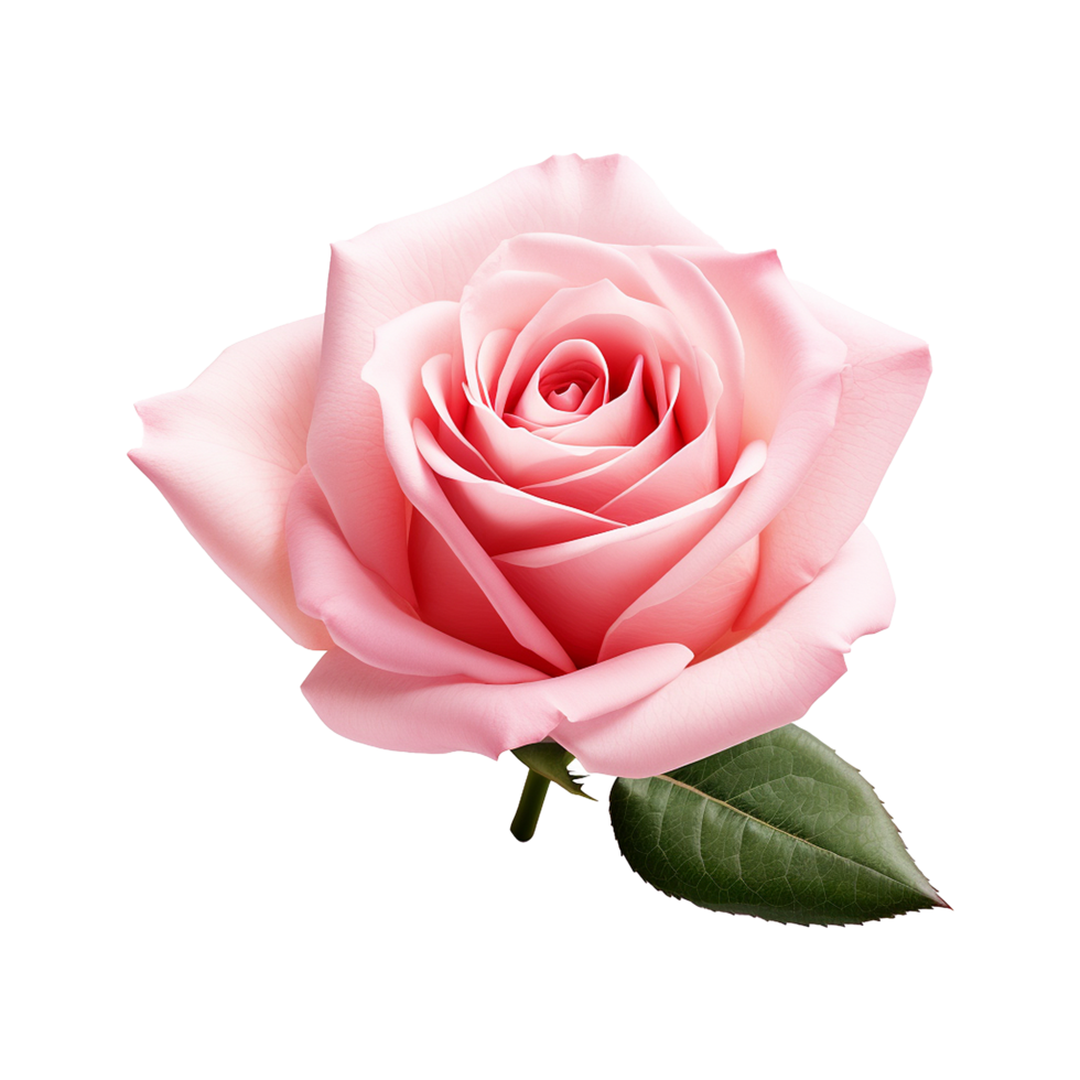 Fresh pink rose isolated on transparent background png