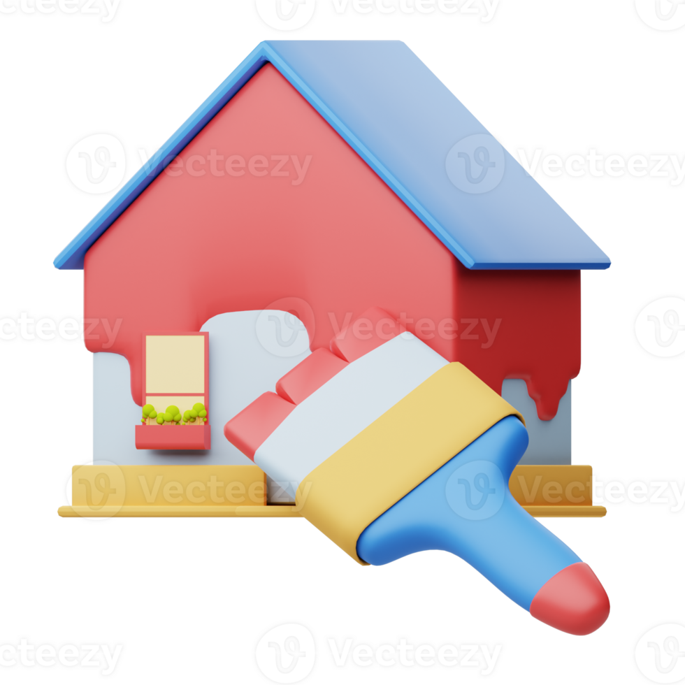 3D Illustration Real Estate renovation png
