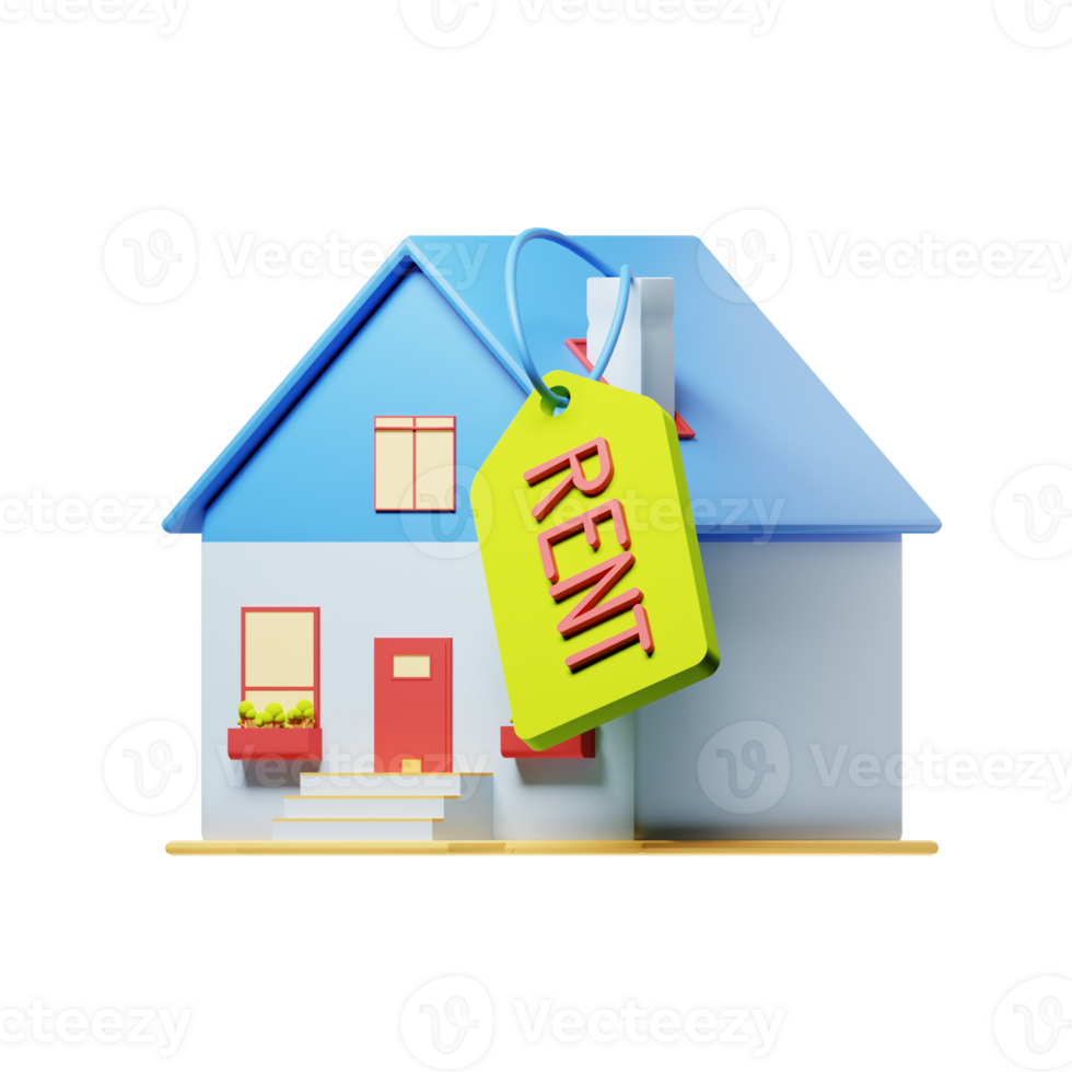 3D Illustration Real Estate house for rent png