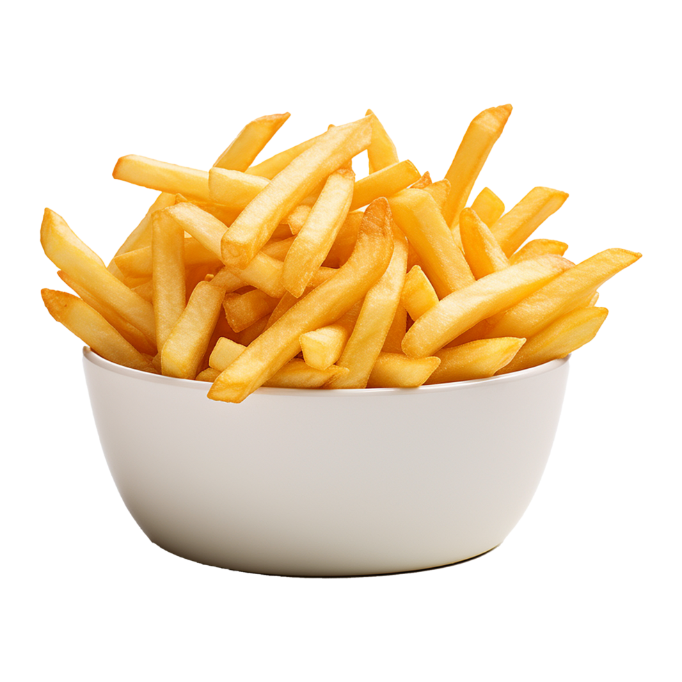 francés papas fritas paquete aislado en transparente antecedentes png