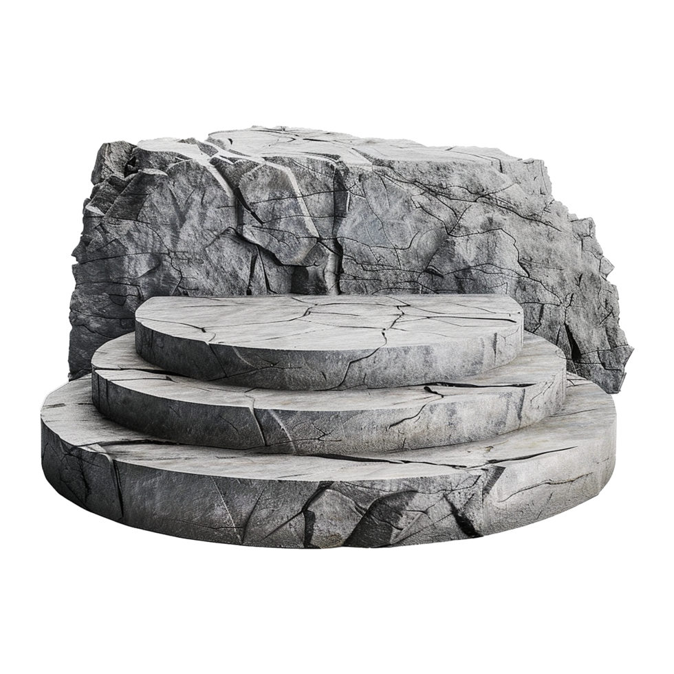 Stone podium isolated on transparent background png