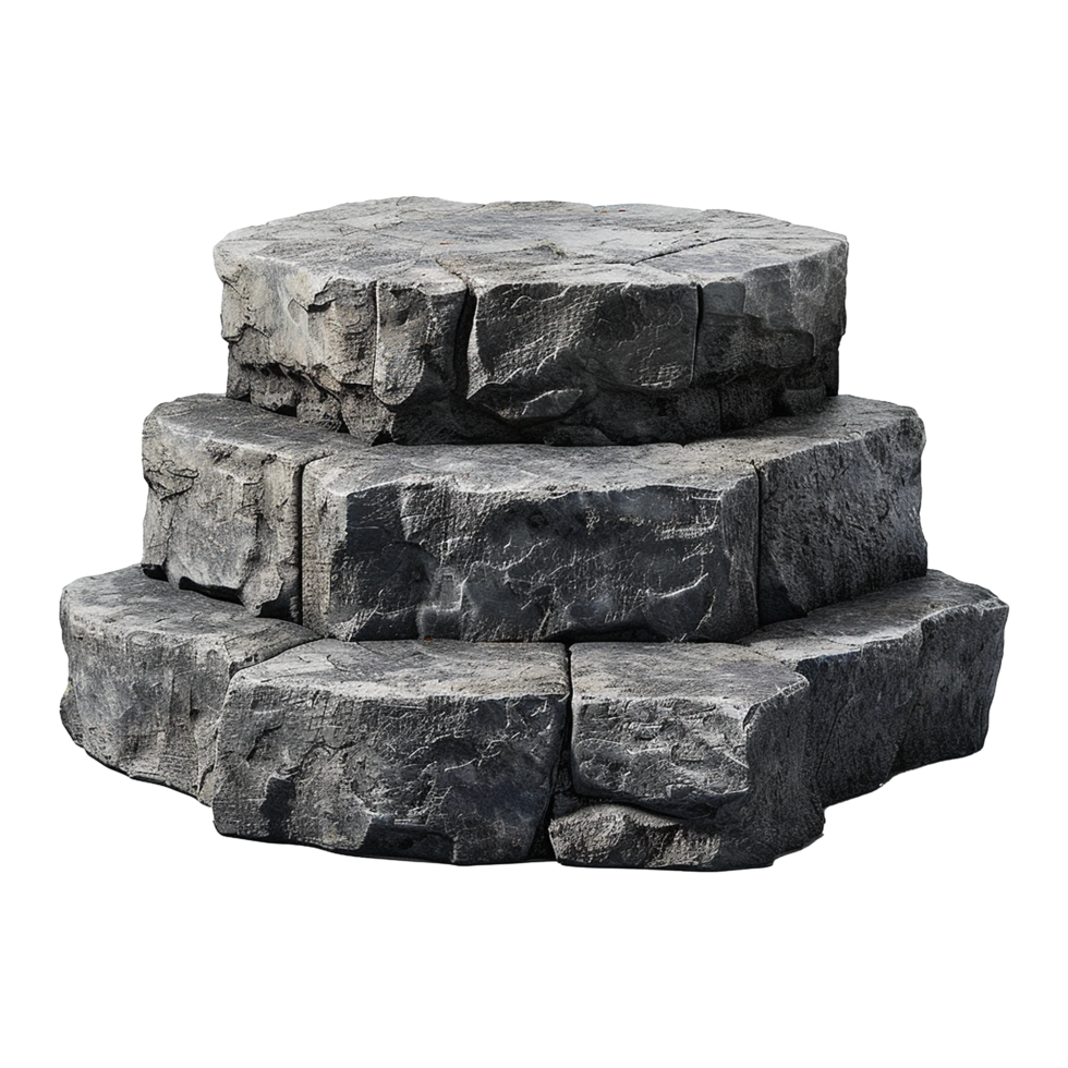 Stone podium isolated on transparent background png