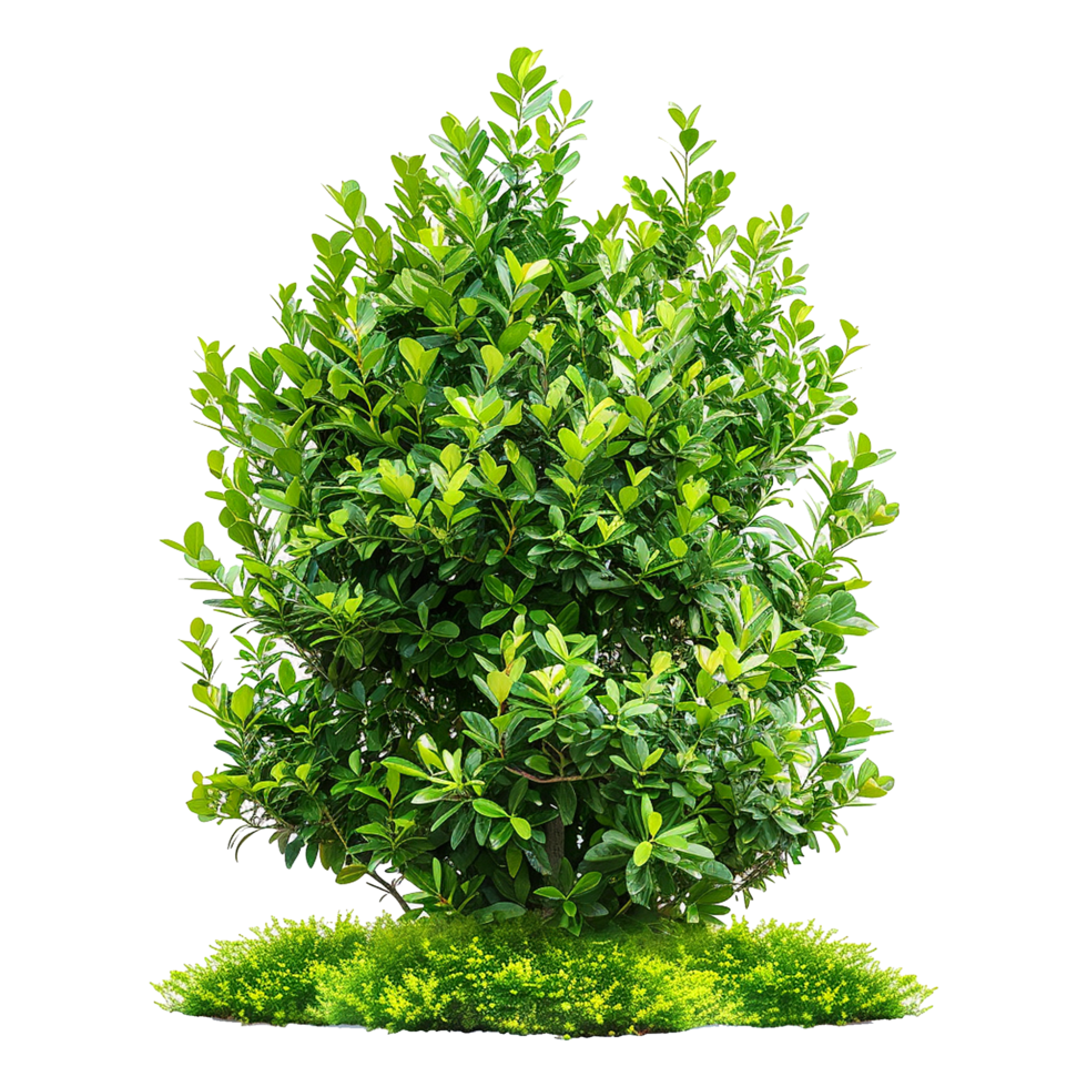 Green bush isolated on transparent background png