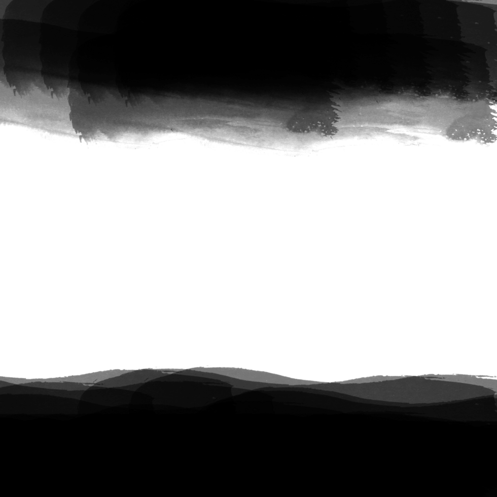 Black paint brush stroke with transparent background png