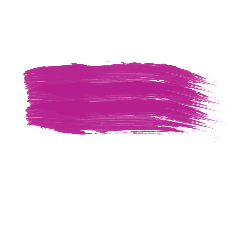 Pink color brush stroke on transparent background png