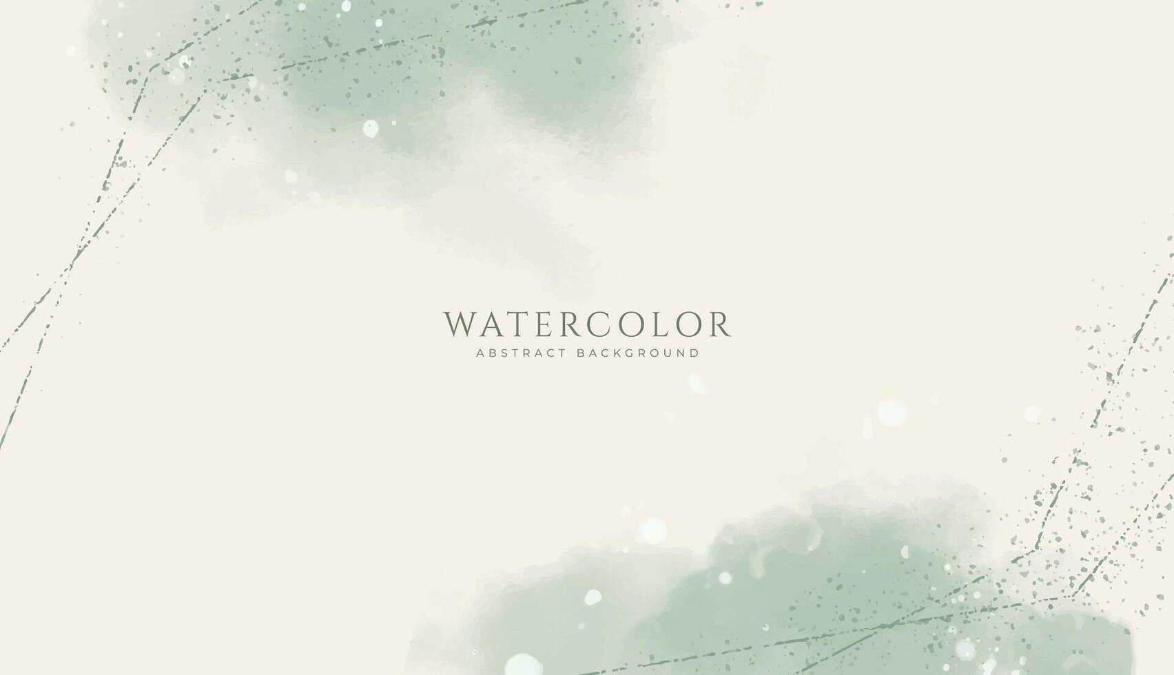 Abstract horizontal watercolor background. Neutral light brown green colored empty space background illustration vector