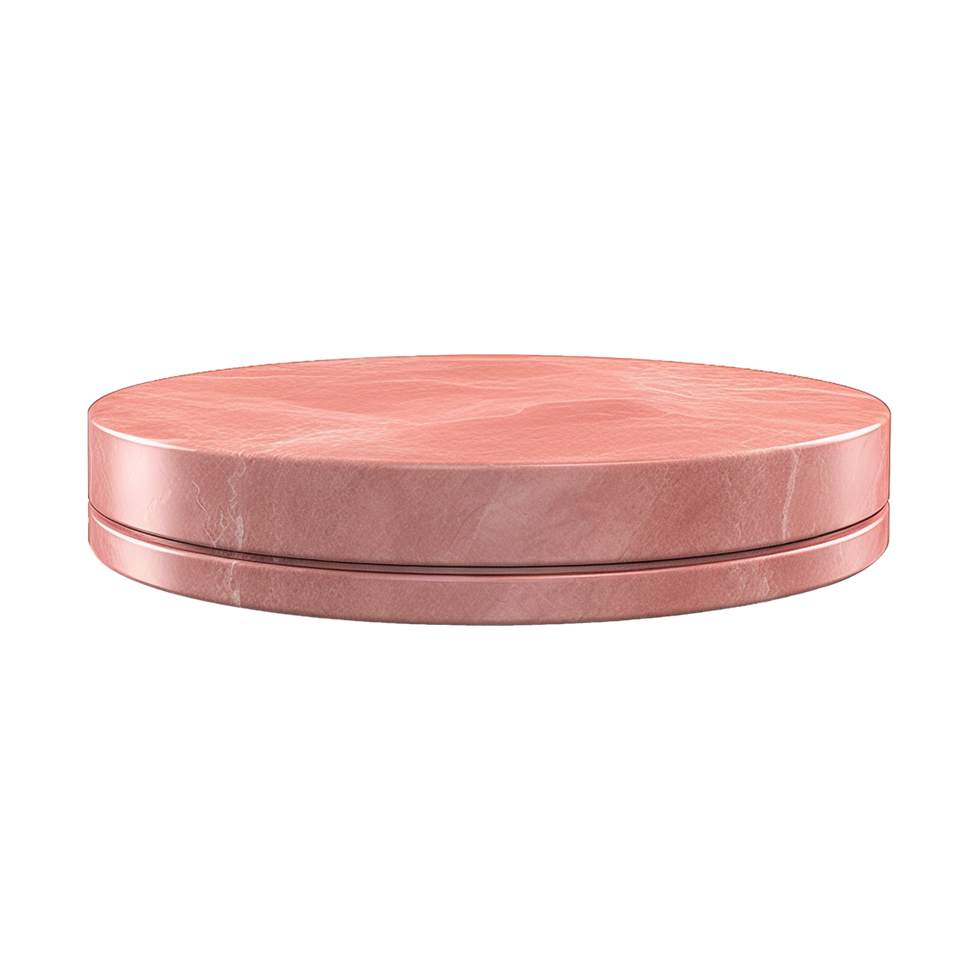 Empty pink gold stone isolated on transparent background png