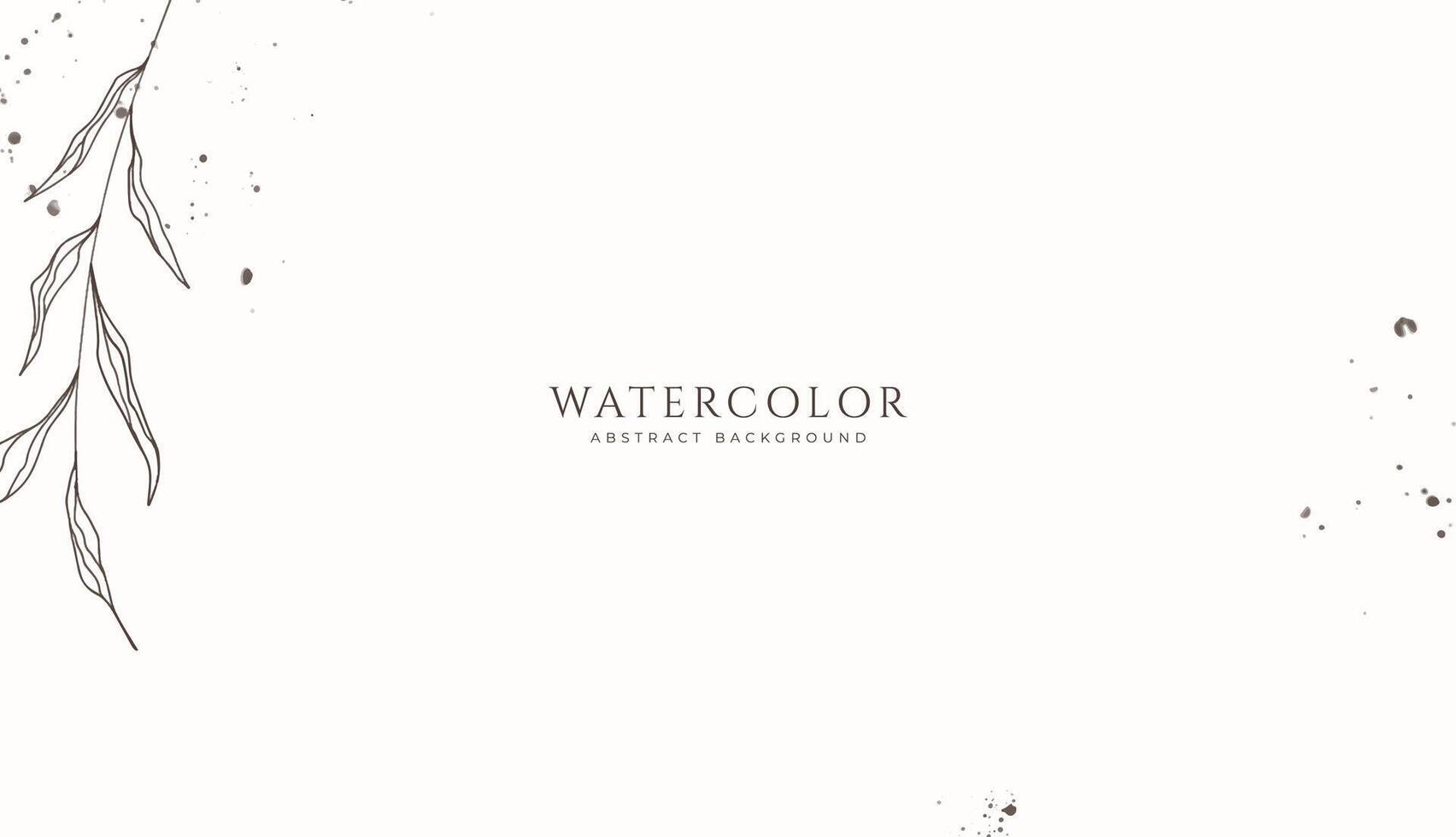 Abstract horizontal watercolor background. Neutral light brown white colored empty space background illustration vector