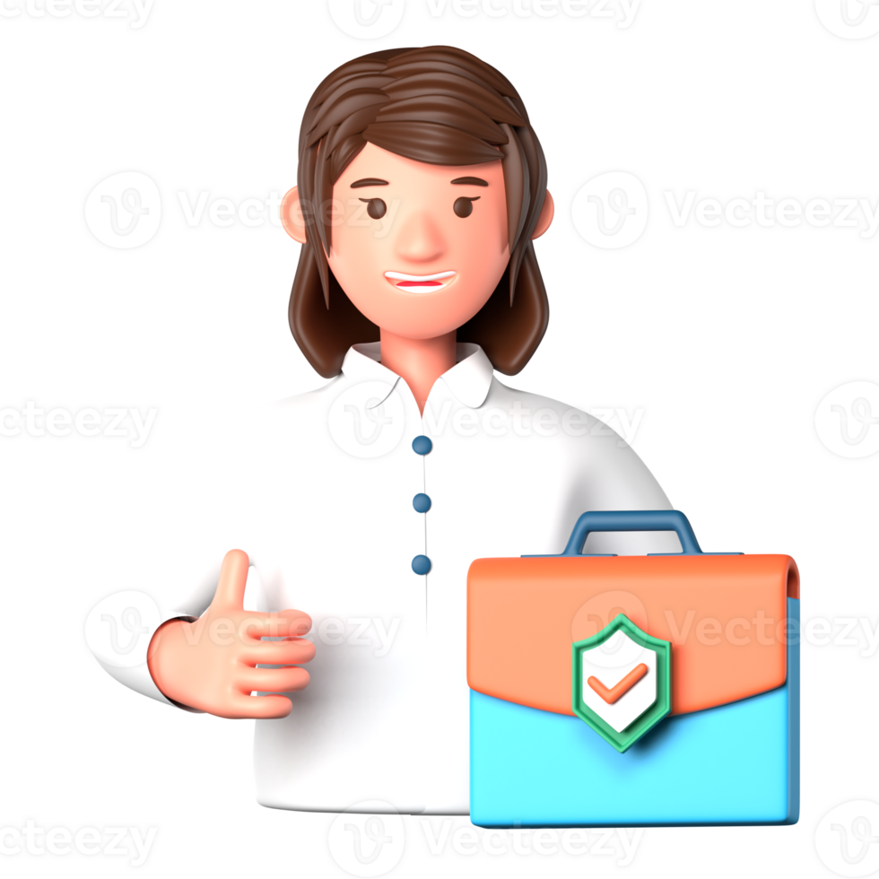 3D illustration health icon insurance agency png