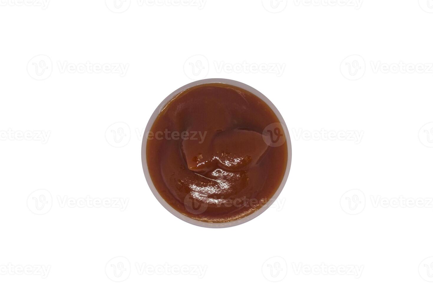 Ketchup sauce isolated on white background photo