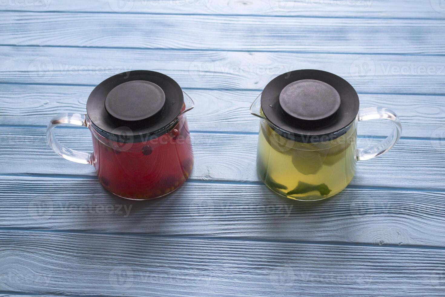 Natural tea on a table. photo