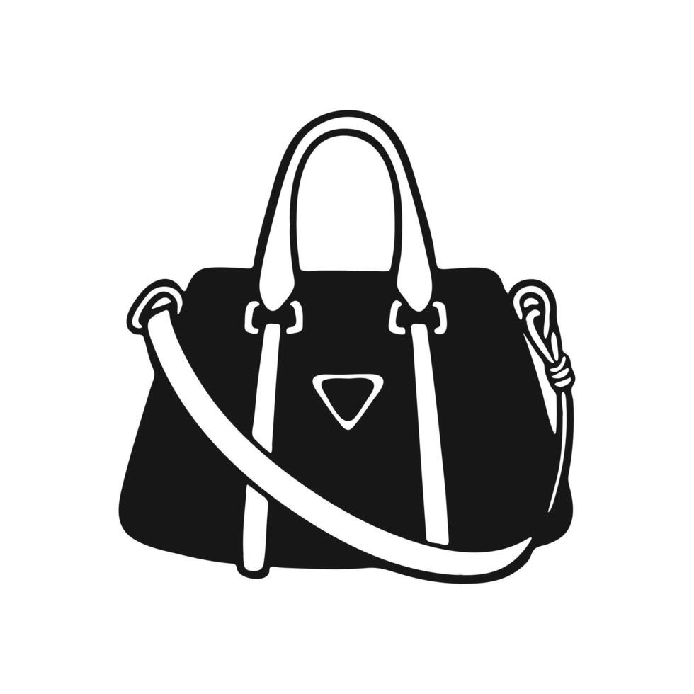 elegante De las mujeres bolso de elegante y moderno diseño. silueta ilustración vector