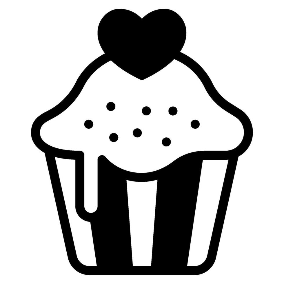 Cupcake Icon for web, app, infographic, etc vector