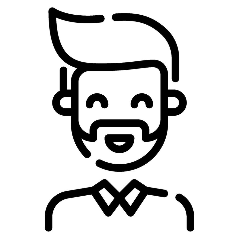 barba icono para web, aplicación, infografía, etc vector