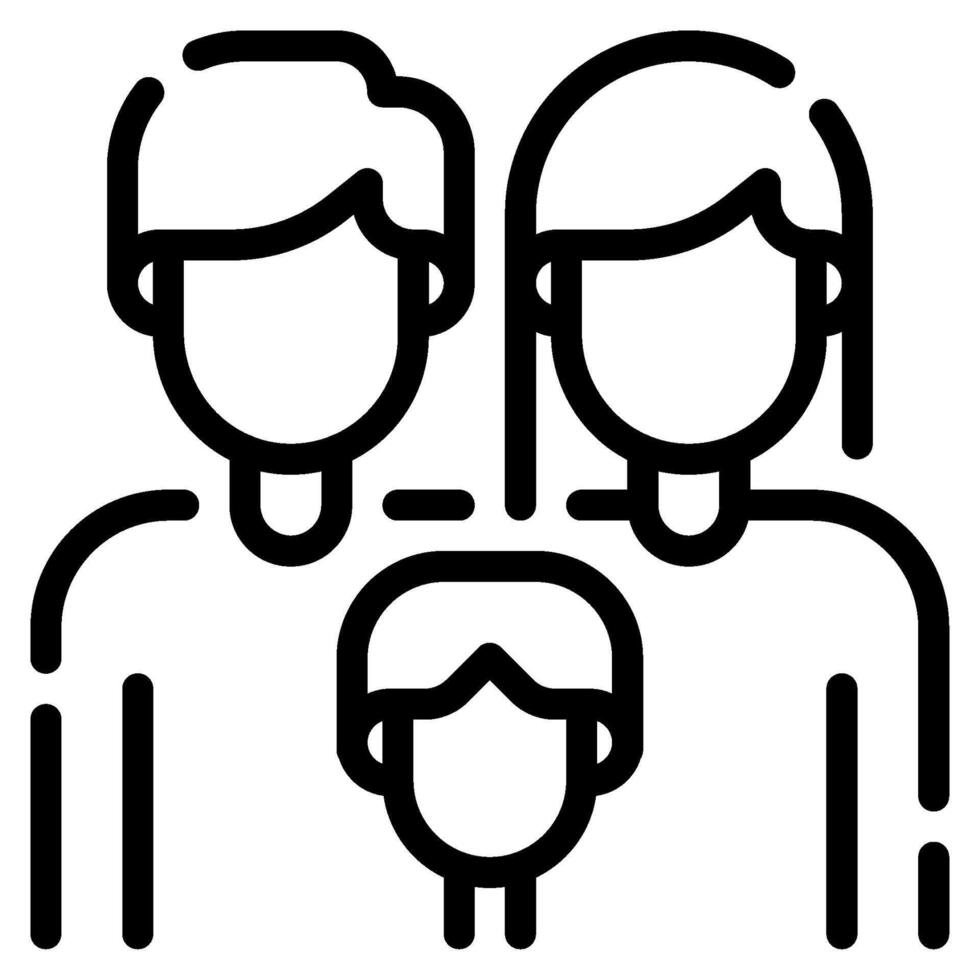 familia icono para web, aplicación, infografía, etc vector