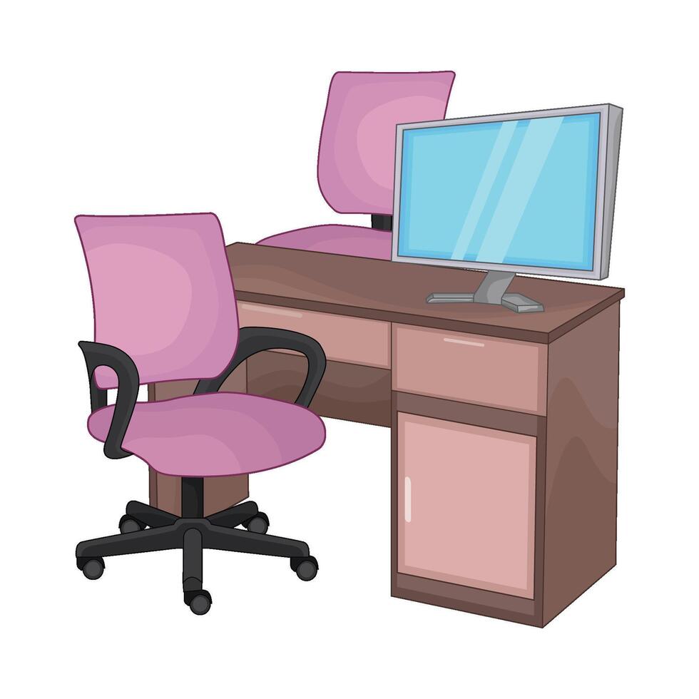 illustration of desk vector