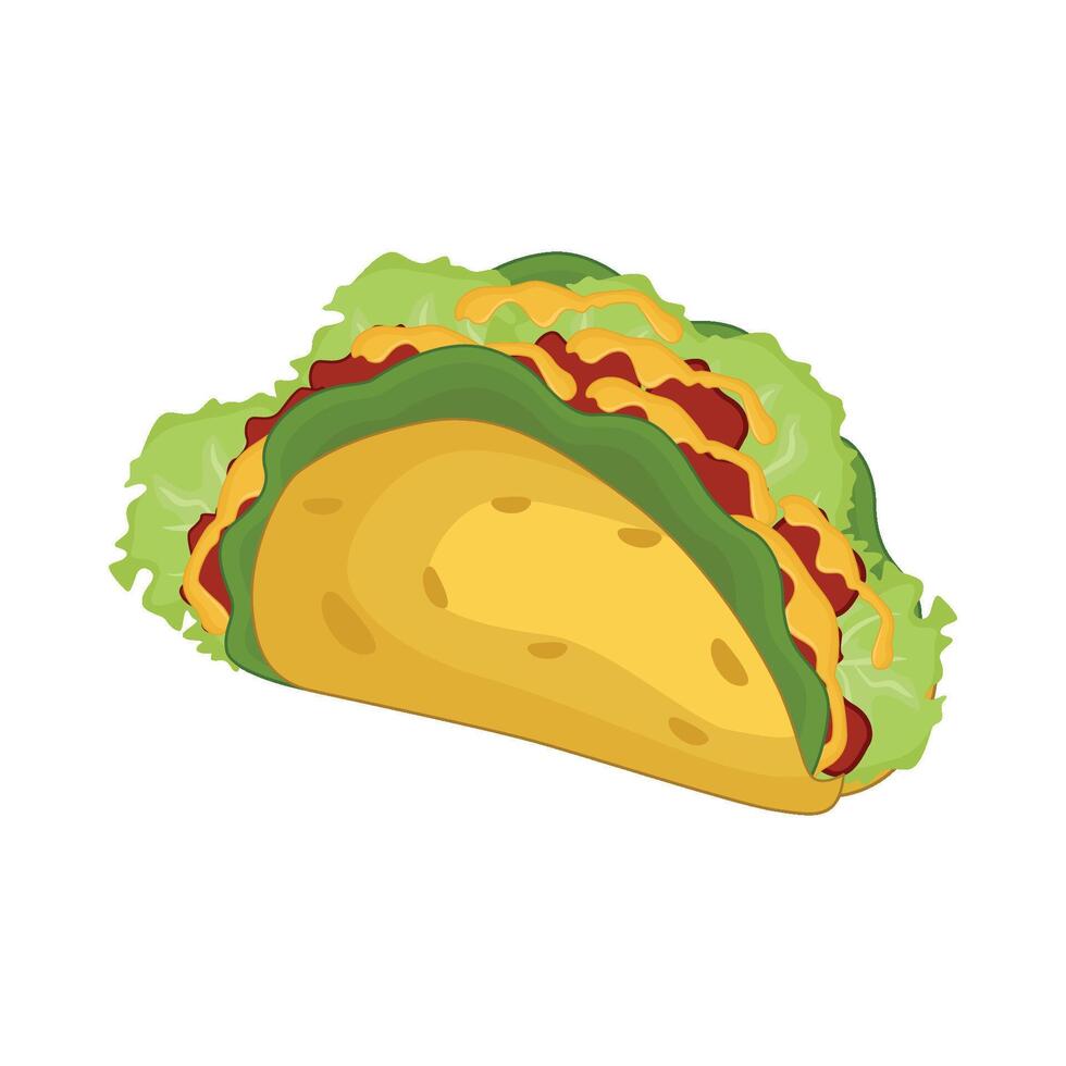 ilustración de taco vector