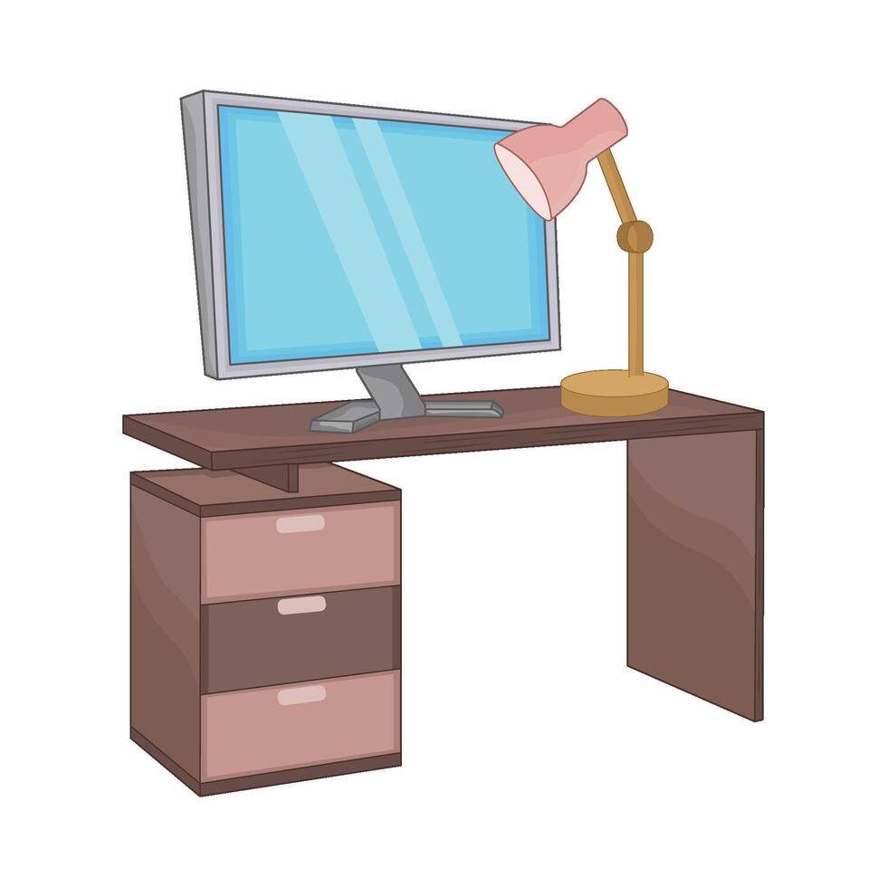 illustration of desk vector