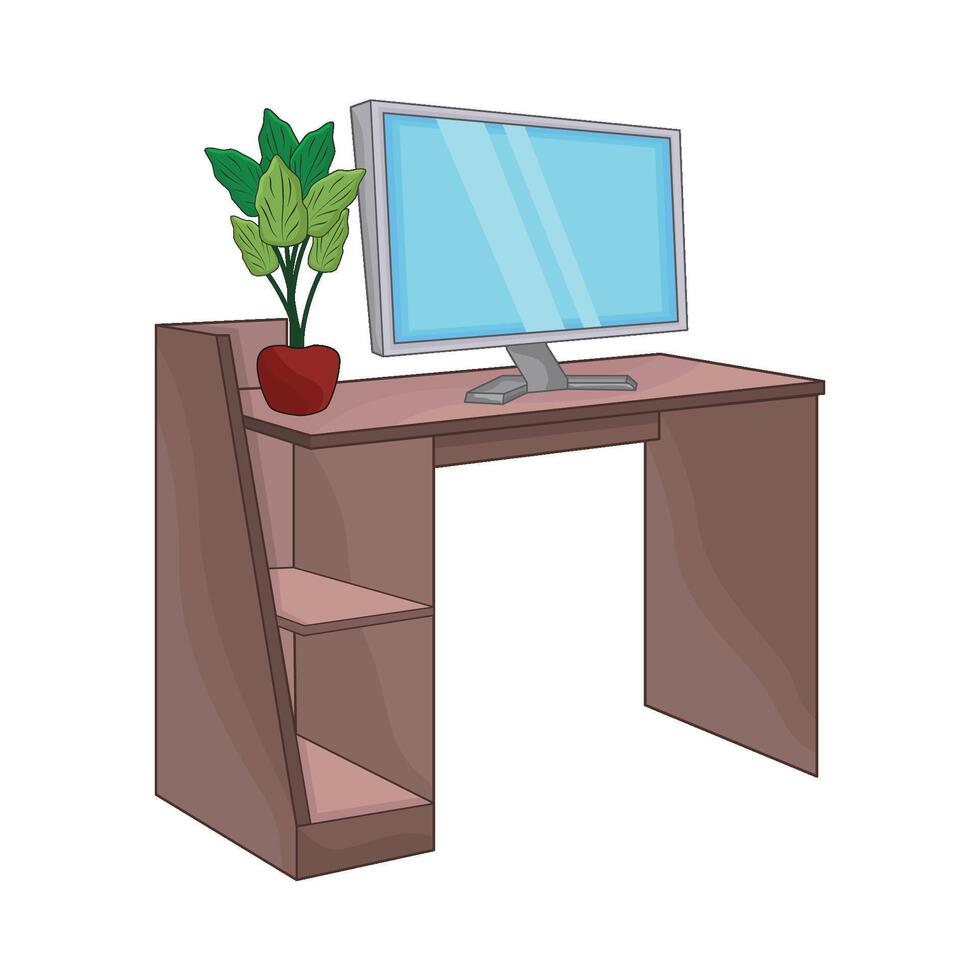 illustration of desk vector