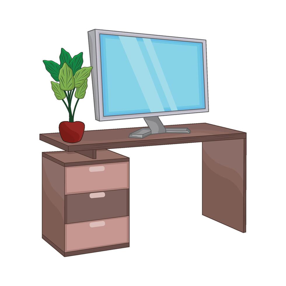 illustration of desk vector