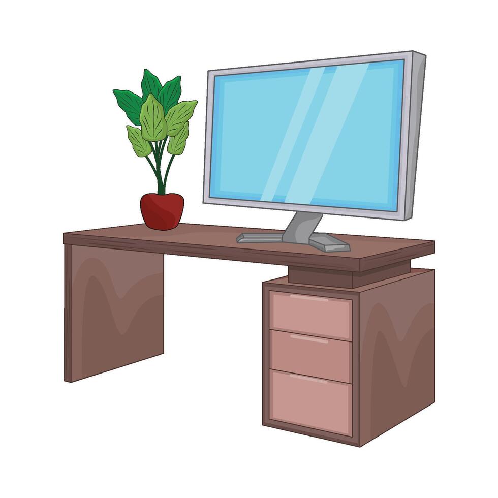 illustration of desk vector