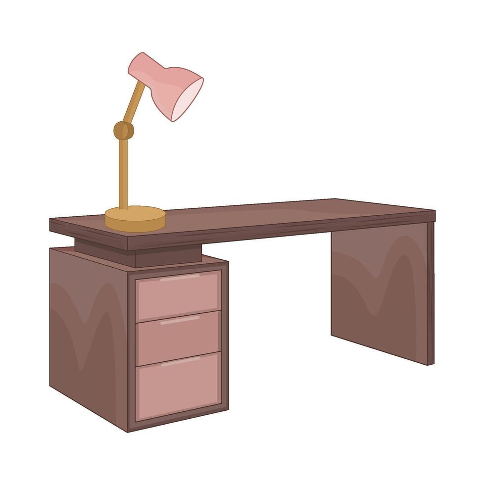 illustration of desk vector