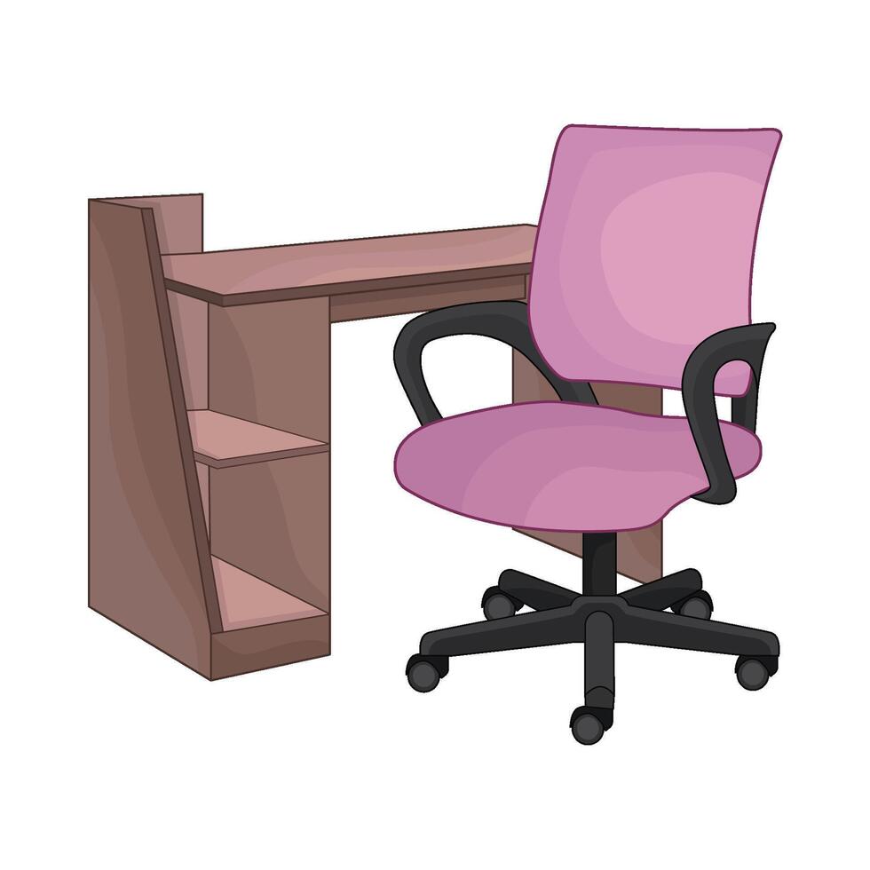 illustration of desk vector