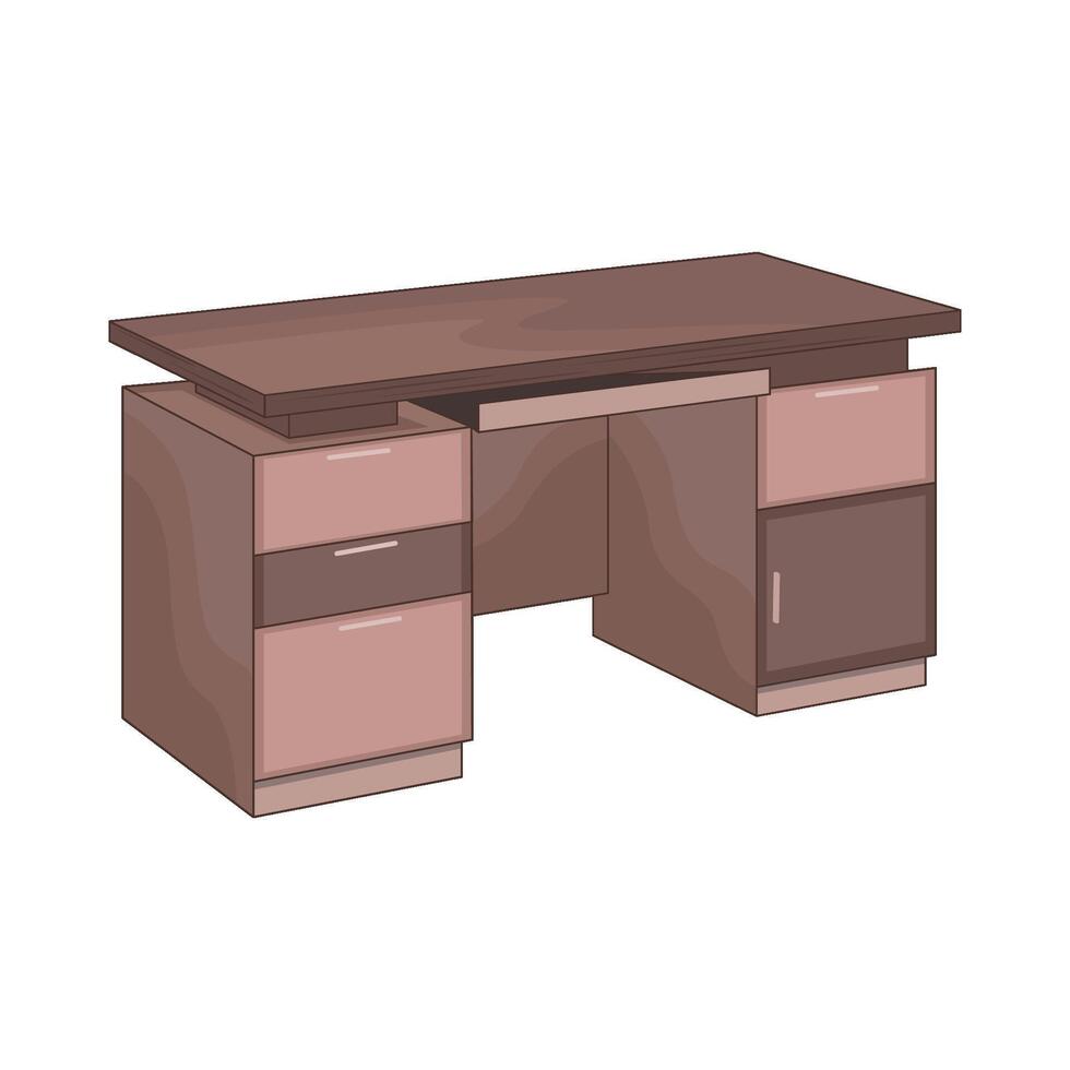 illustration of desk vector