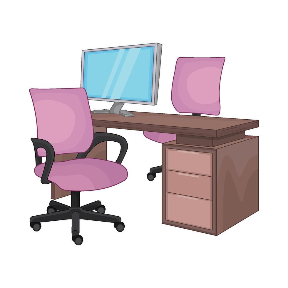 illustration of desk vector