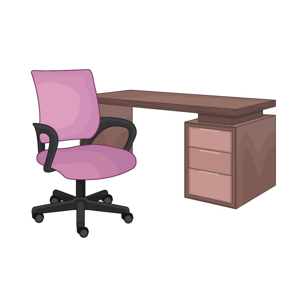 illustration of desk vector